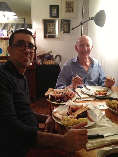 12-25 Christmas dinner with Alvaro and Stephen -- ambitious and delicious (Jamie Oliver recipe)